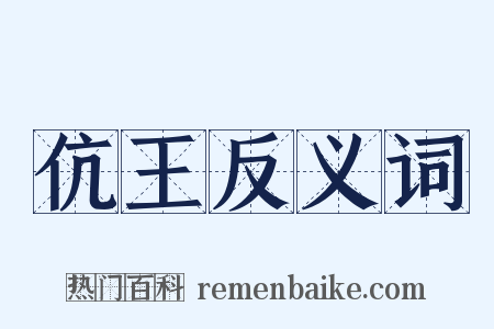伉王反义词是什么意思的图片